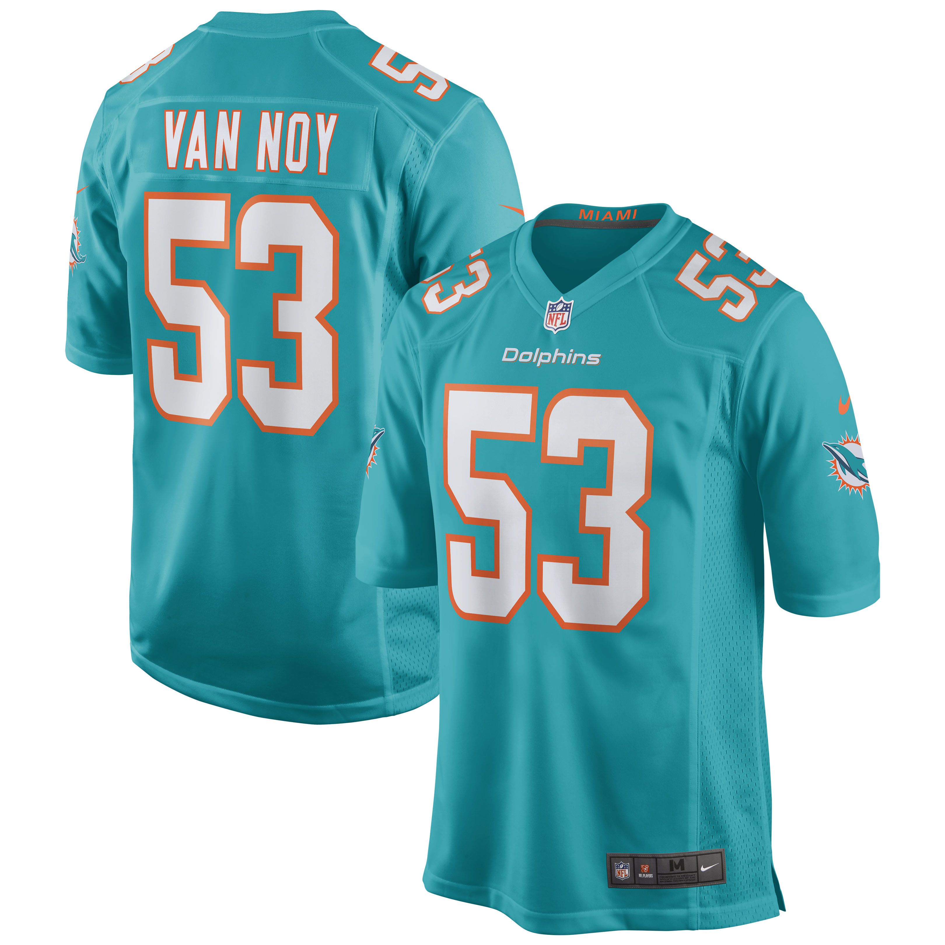 Men Miami Dolphins #53 Kyle Van Noy Nike Green Game Player NFL Jersey